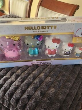 Hello Kitty 50th Anniversary Pink & Multicolor Nesting Figures - 5 Piece Set